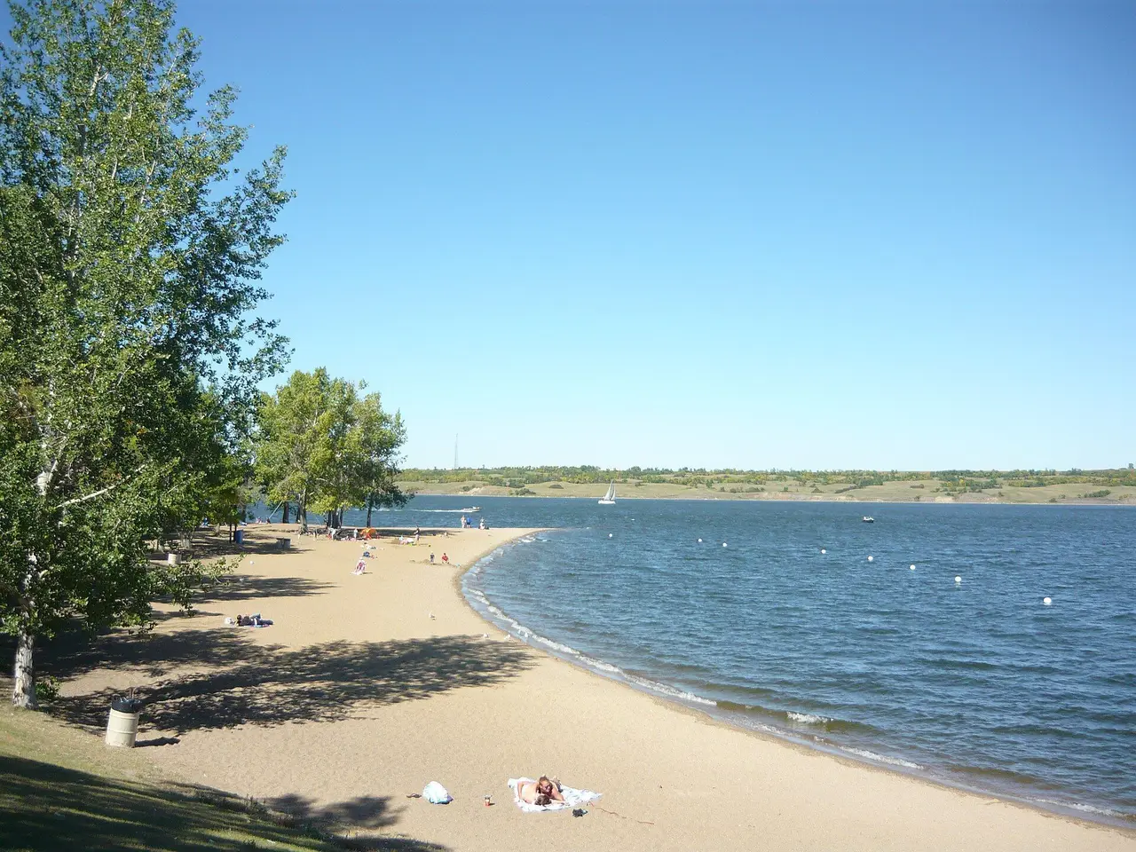 Sandy beach on Last Mountain Lake, 2013