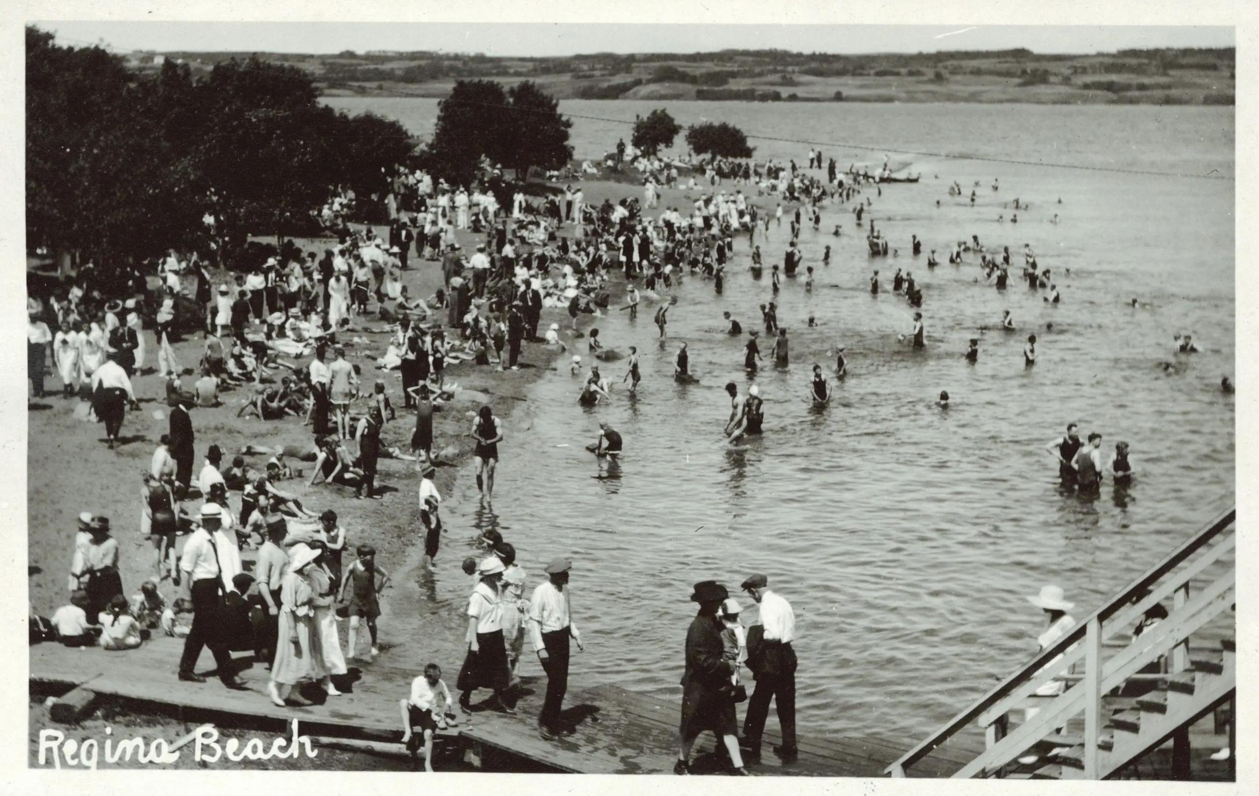 Crowded beach at Regina Beach